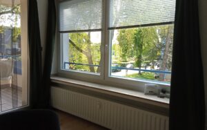 Blick aus dem Fenster ins Grüne